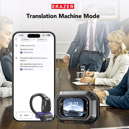 135 Translator Earphone - XP6 Bluetooth Headset with DIY Equalizer App, AI Technology, and Touch Screen for Travel